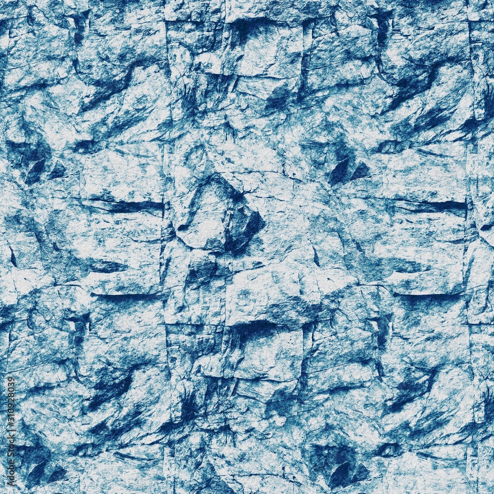 Obraz premium Grunge Blue with black abstract rock textured background