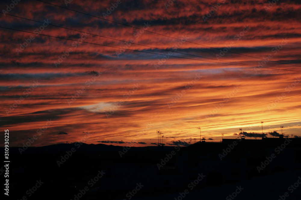 Fototapeta premium Atardecer Nuves