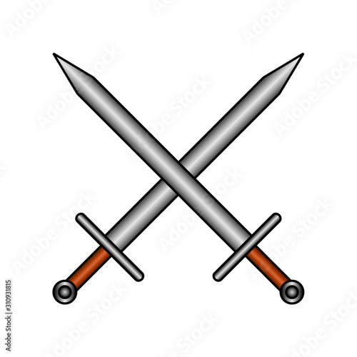 Crossed swords icon.