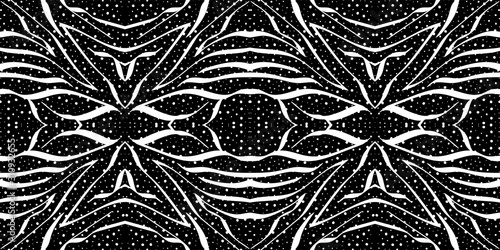 White Animal Zebra Leather Vector Seamless Pattern. Light Fur Crumpled Tiger Illustration. Acrylic African Backdrop. Traditional Brush Imitation Textile Pattern.