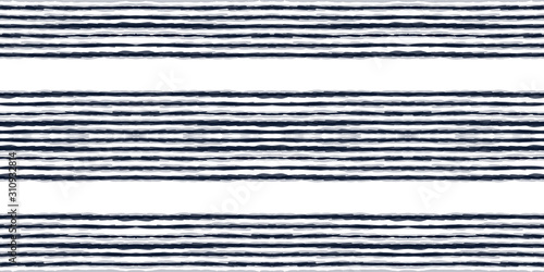 Indigo Striped Vector Seamless Pattern.