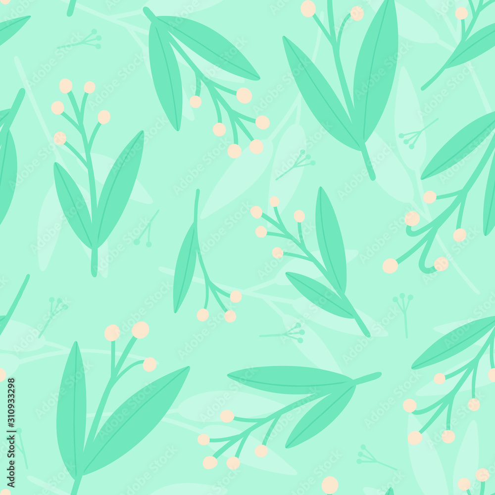 Simple and elegant vector flower texture. Abstract Floral seamless pattern. Simple botanical background.