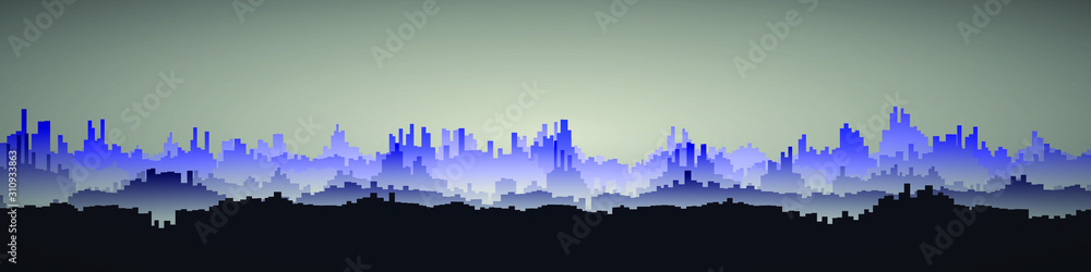 Color City Landscape Generative Art background illustration Color City Landscape Generative Art background illustration