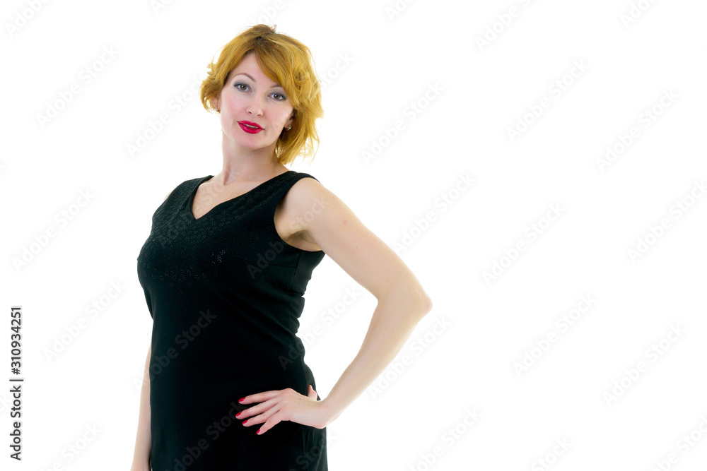 portrait in full growth of a successful young business woman portrait in full growth of a successful young business woman