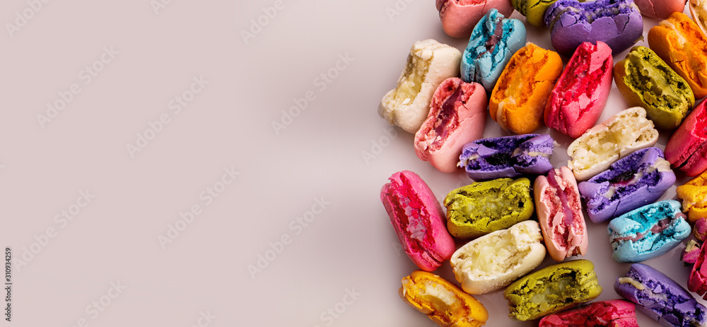 Spring background with macaroon