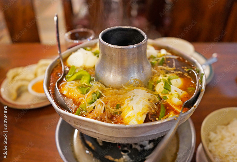 Tibetan hot pot in the restaurant in Kathmandu Nepal Photos | Adobe Stock