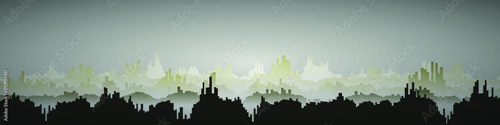 Color City Landscape Generative Art background illustration Color City Landscape Generative Art background illustration