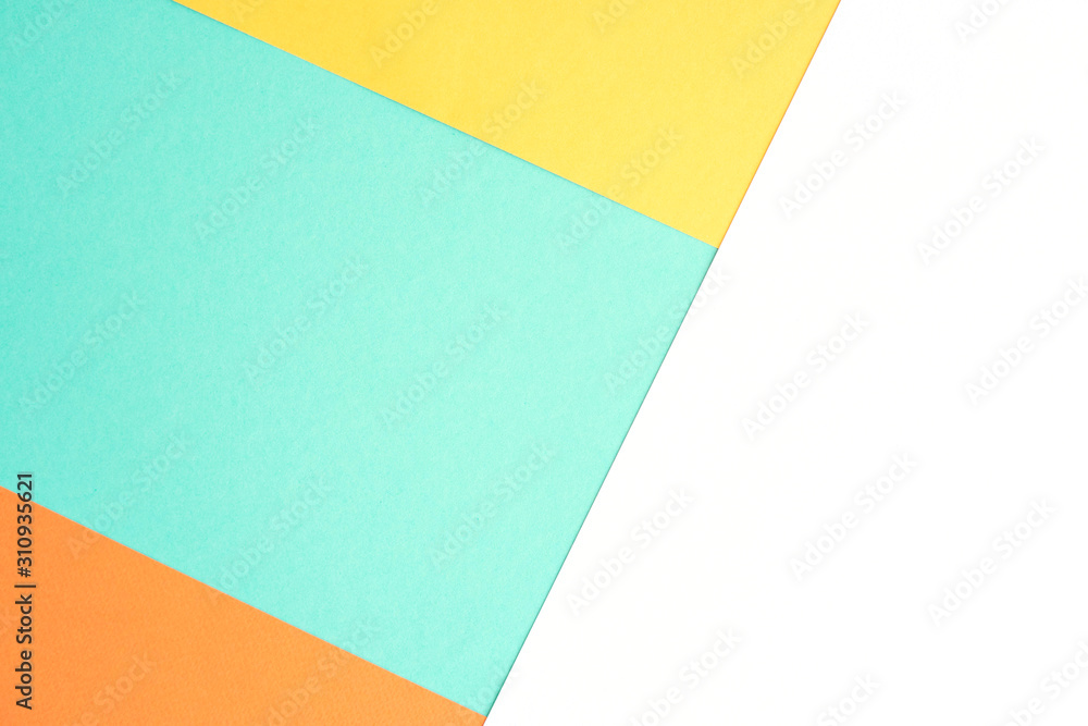 Abstract background of four trending colors mint, white, yellow and orange. Abstract background of four trending colors mint, white, yellow and orange.