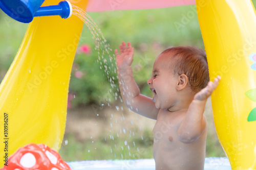 True happiness of a toddler photo