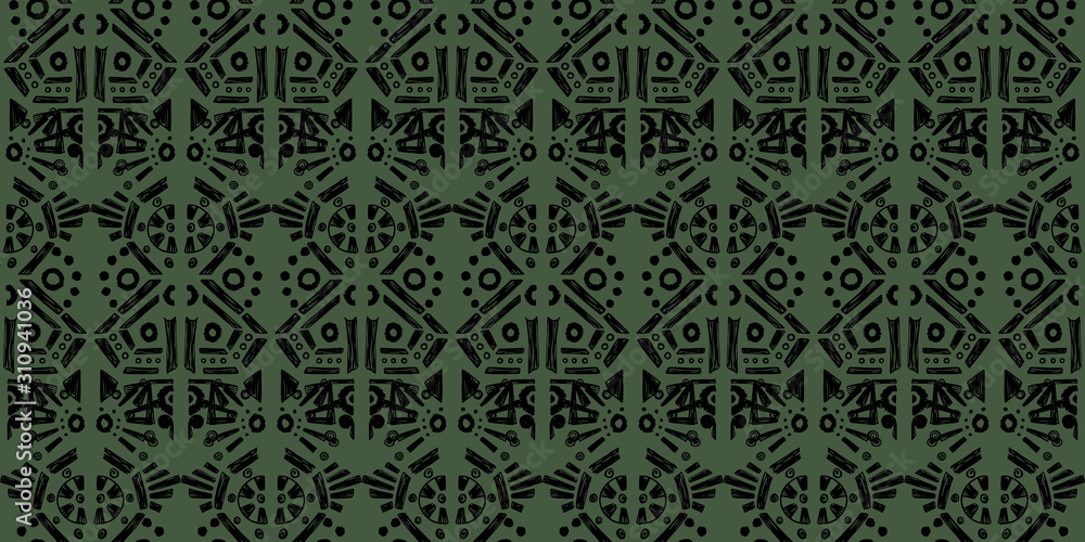 Nice nativ hand-drawn ikat background - Ethnic folk seamless pattern. Nice nativ hand-drawn ikat background - Ethnic folk seamless pattern.
