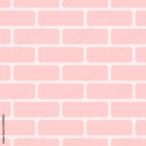 Seamless pattern of brick wall. Simple vector geometric background