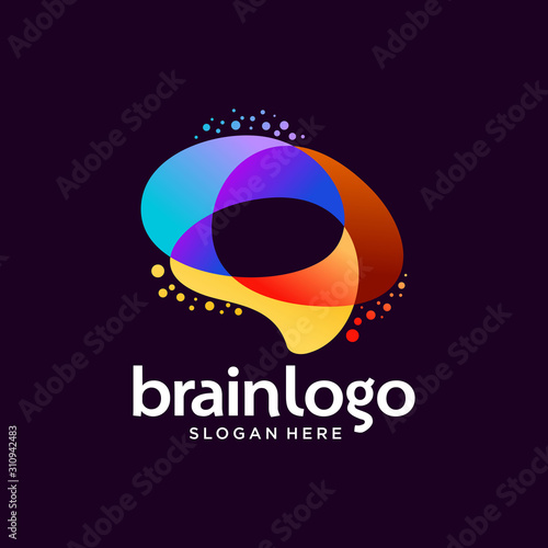 Brain Logo design vector template