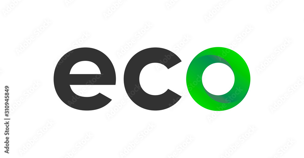 Eco label - Vector text lettering for Food or Eco Products in market Eco label - Vector text lettering for Food or Eco Products in market