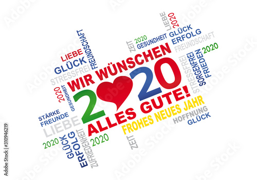 2020 - gute wünsche mit herz