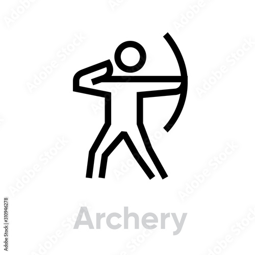 Canvas Print Archery sport icons