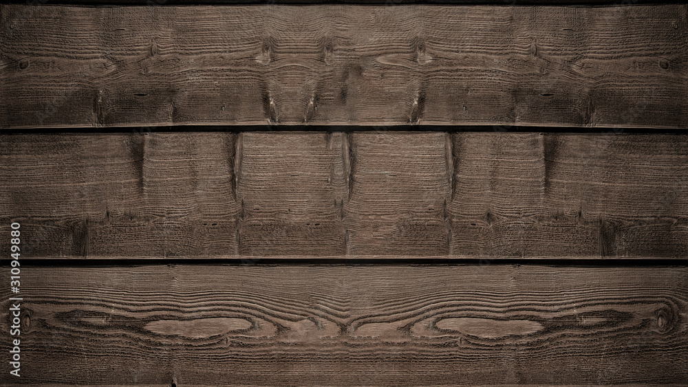 Naklejka premium old brown rustic dark weathered wooden texture - wood background