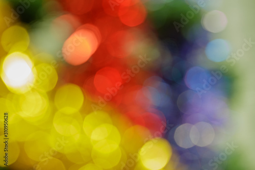 Wallpaper Mural BOKEH CHRISTMAS BLURRY AND COLORFUL BACKGROUND, LIGHT LEAK WITH LENS FLARES Torontodigital.ca