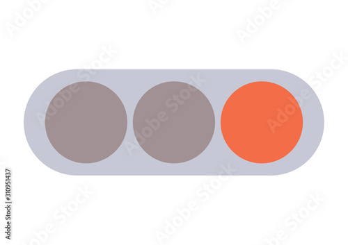 信号機のイラスト　赤