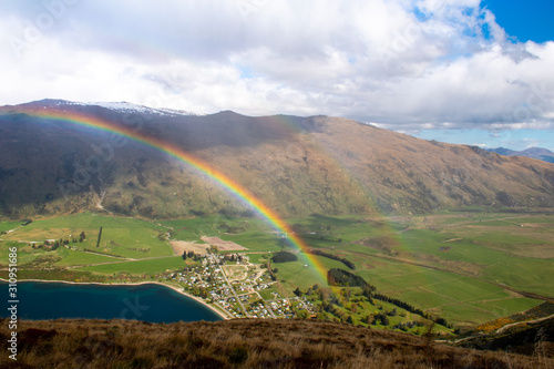 rainbow in the mountains
