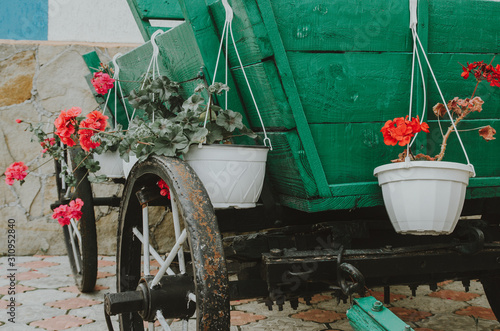 vintage sryle wagon photo