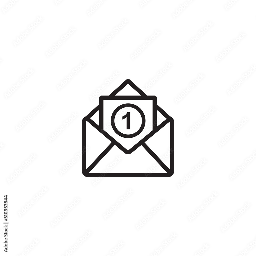 Email notification icon symbol vector illustration Email notification icon symbol vector illustration