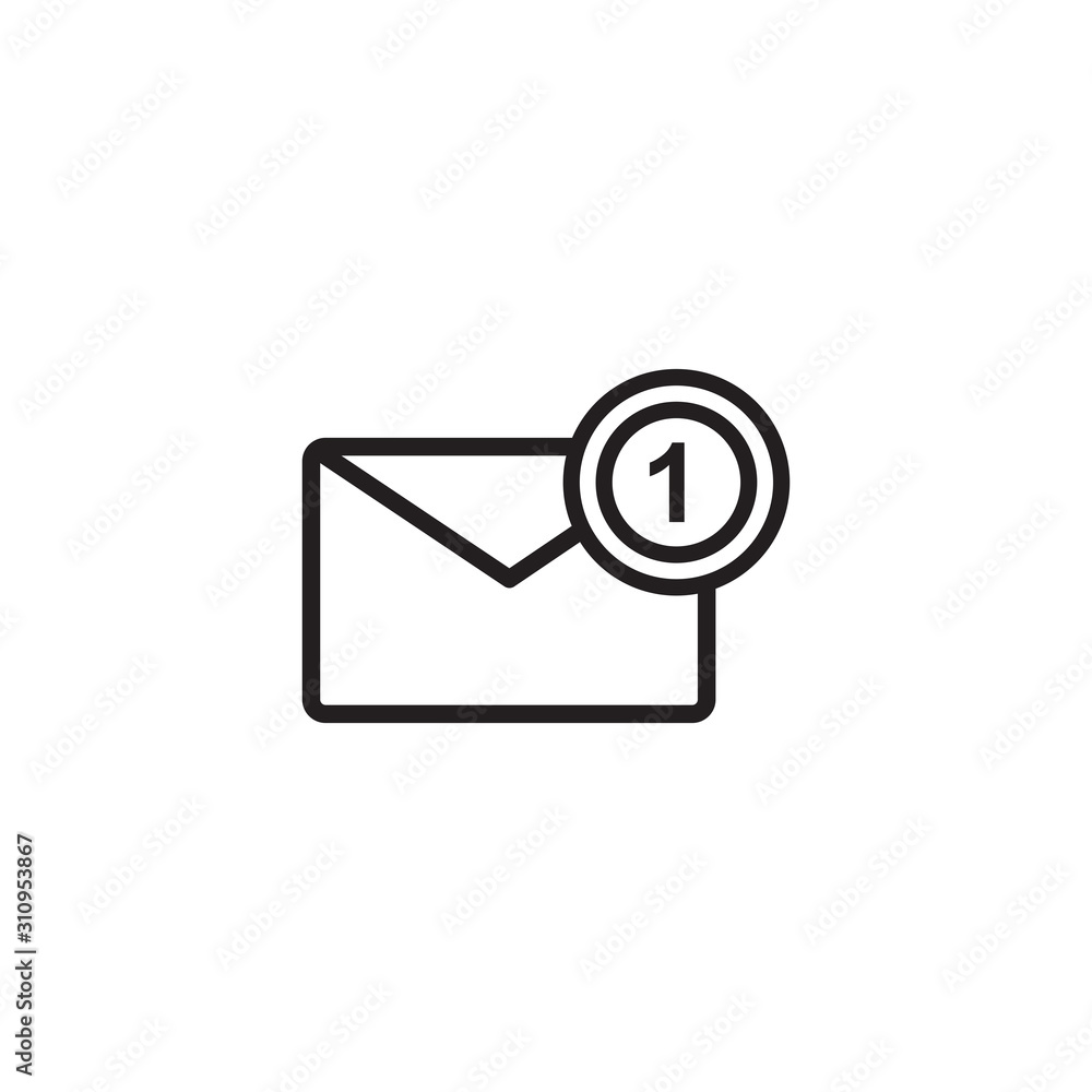 Email notification icon symbol vector illustration Email notification icon symbol vector illustration