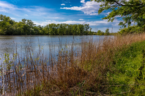 MAY 16 2019, Wood River, IL. USA - Retracing the Lewis and Clark departure expedition departure point, Wood River Camp Dubois Illinois