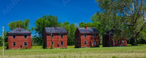 MAY 17 2019, GASCONADE COUNTY, MISSOURI USA  Deserted factory in Gasconade County Missouri along trail where Lewis and Clark stopped photo
