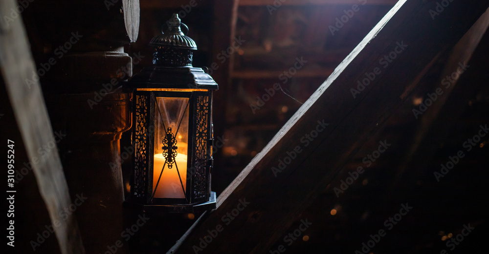 lamp and christmas lights in the dark lamp and christmas lights in the dark