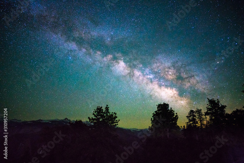 Photography Milky way over Yosemite national park