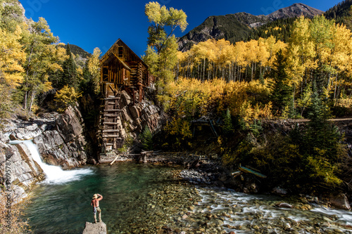 Old Mill is an 1892 wooden powerhouse located on an outcrop above the Crystal River in Crystal, Colorado, United States.