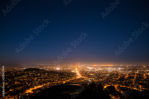 Amazing view of San Francisco city at night