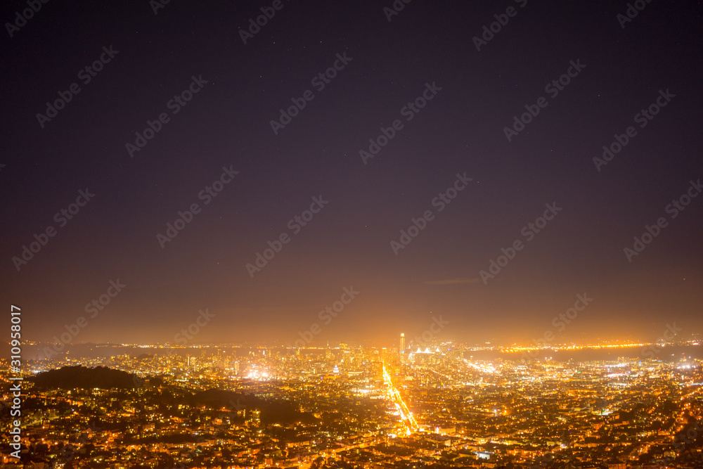 Amazing view of San Francisco city at night