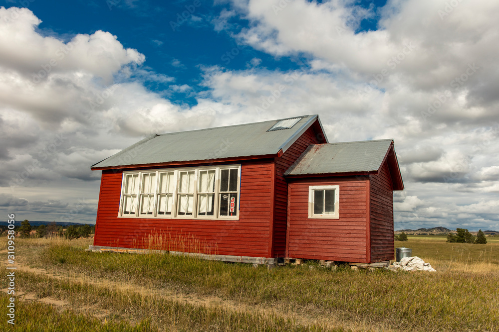 Little Red Schoolhouse, outside Devils Tower, near Hulett Wyoming Little Red Schoolhouse, outside Devils Tower, near Hulett Wyoming