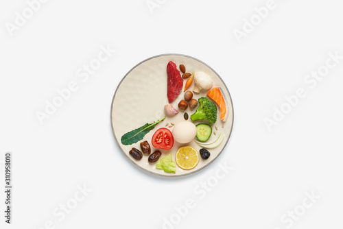 16:8 intermittent fasting diet concept.