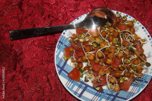 sprouts made of gram and other vegetables