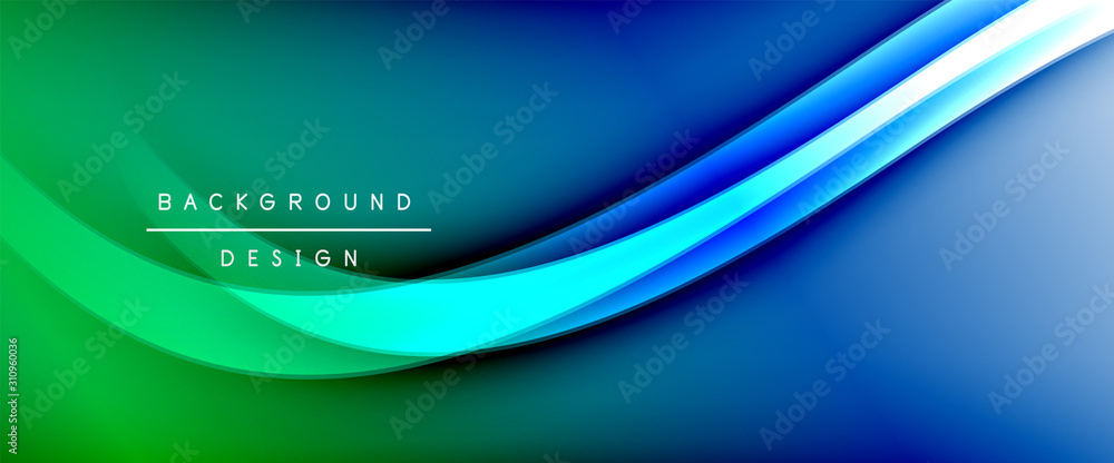 Dynamic trendy fluid color gradient abstract background with flowing wave lines. Vector Illustration Dynamic trendy fluid color gradient abstract background with flowing wave lines. Vector Illustration