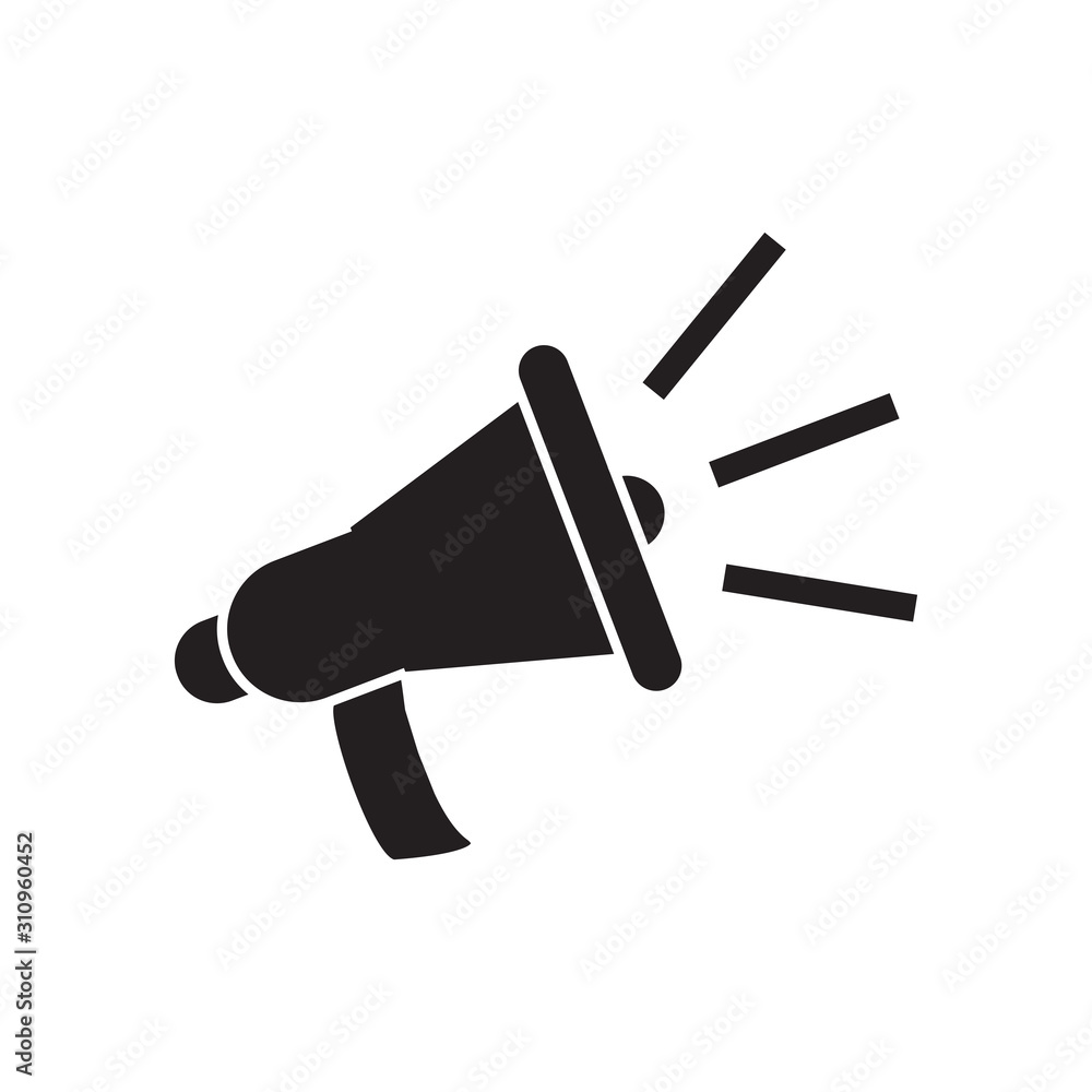 Megaphone icon vector in simple design Megaphone icon vector in simple design