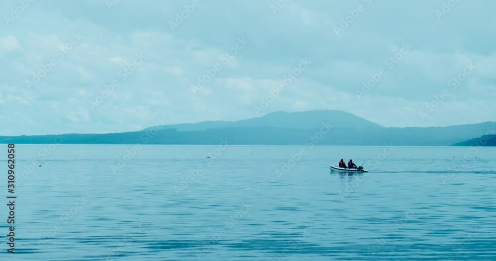 Landscape of Villarrica Lake, Chile day light in 4k Landscape of Villarrica Lake, Chile day light in 4k