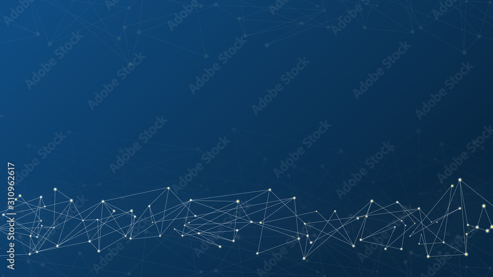 Dark blue dots line abstract background about big data, artificial aintelligence, space, data lake, computer, science, DNA, and technology., Dark blue dots line abstract background about big data, artificial aintelligence, space, data lake, computer, science, DNA, and technology.,