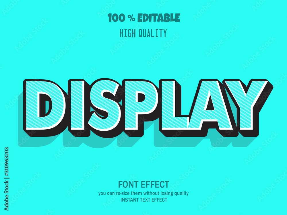 Obraz premium modern styled 3D trendy font effect, editable font