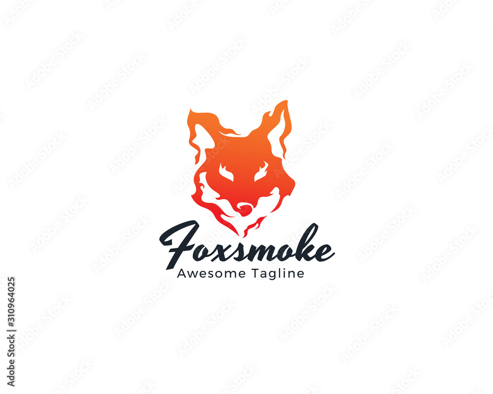 Fox smoke logo design