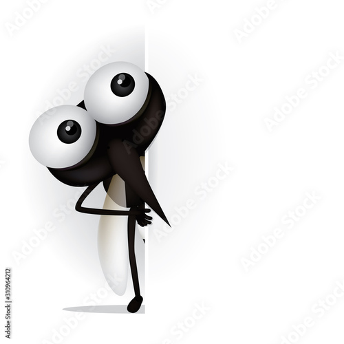 Mosquito character. Mosquito repellent vector , stop mosquito sign.