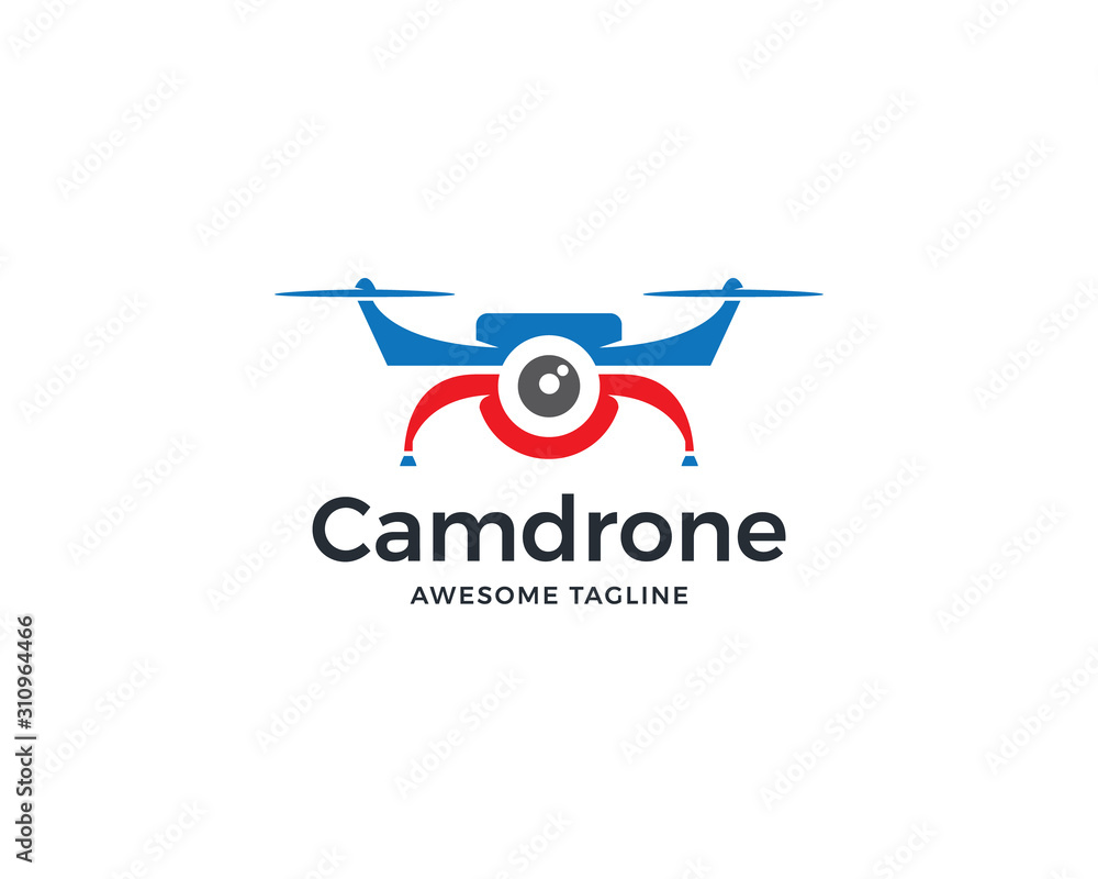 Flying drone logo design