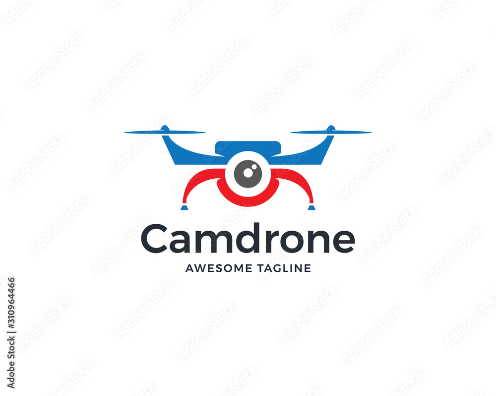 Flying drone logo design Flying drone logo design