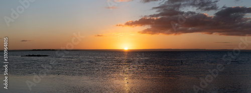 sunset at the Malecon in La Paz Mexico