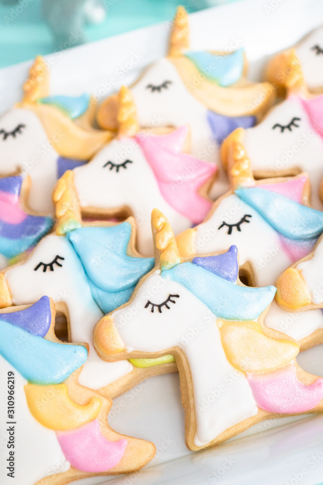 Unicorn sugar cookies