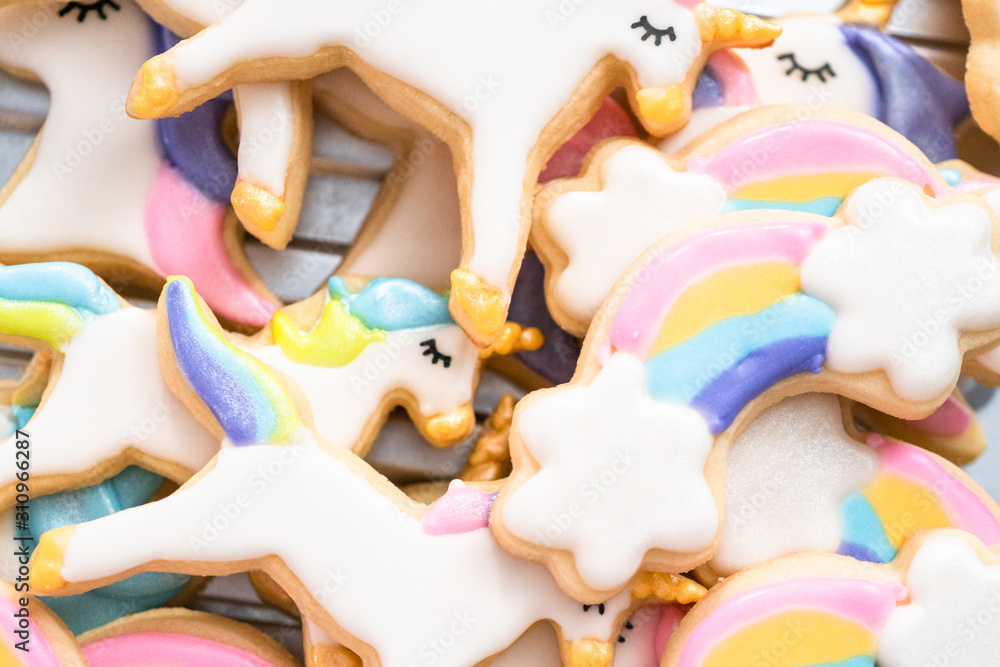 Obraz premium Unicorn sugar cookies