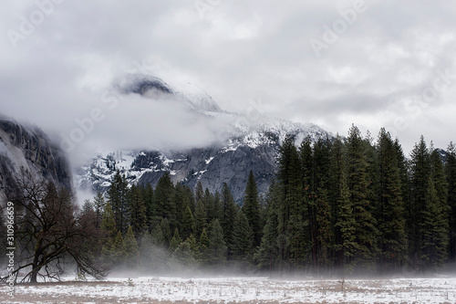 Foggy, cloudy mountain scape  © julie