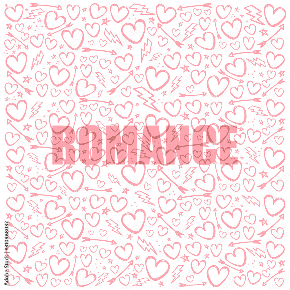 Naklejka premium happy valentines day sign icon pattern background vector